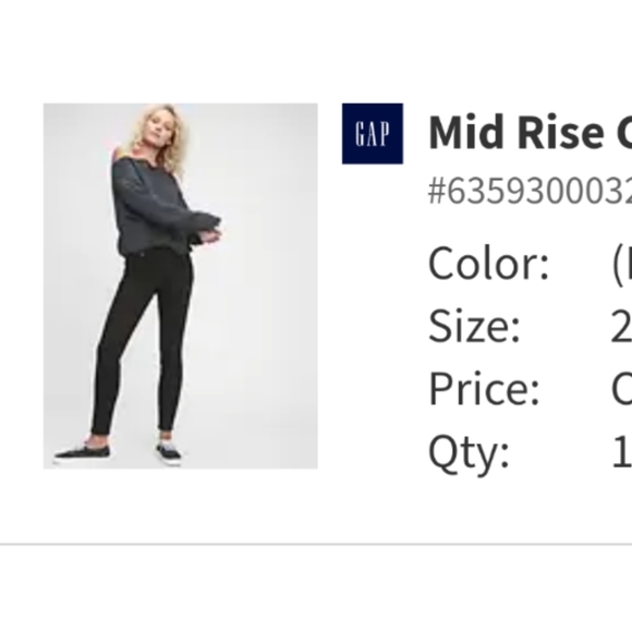 GAP Denim - Gap Mid Rise Curvy True Skinny Jeans